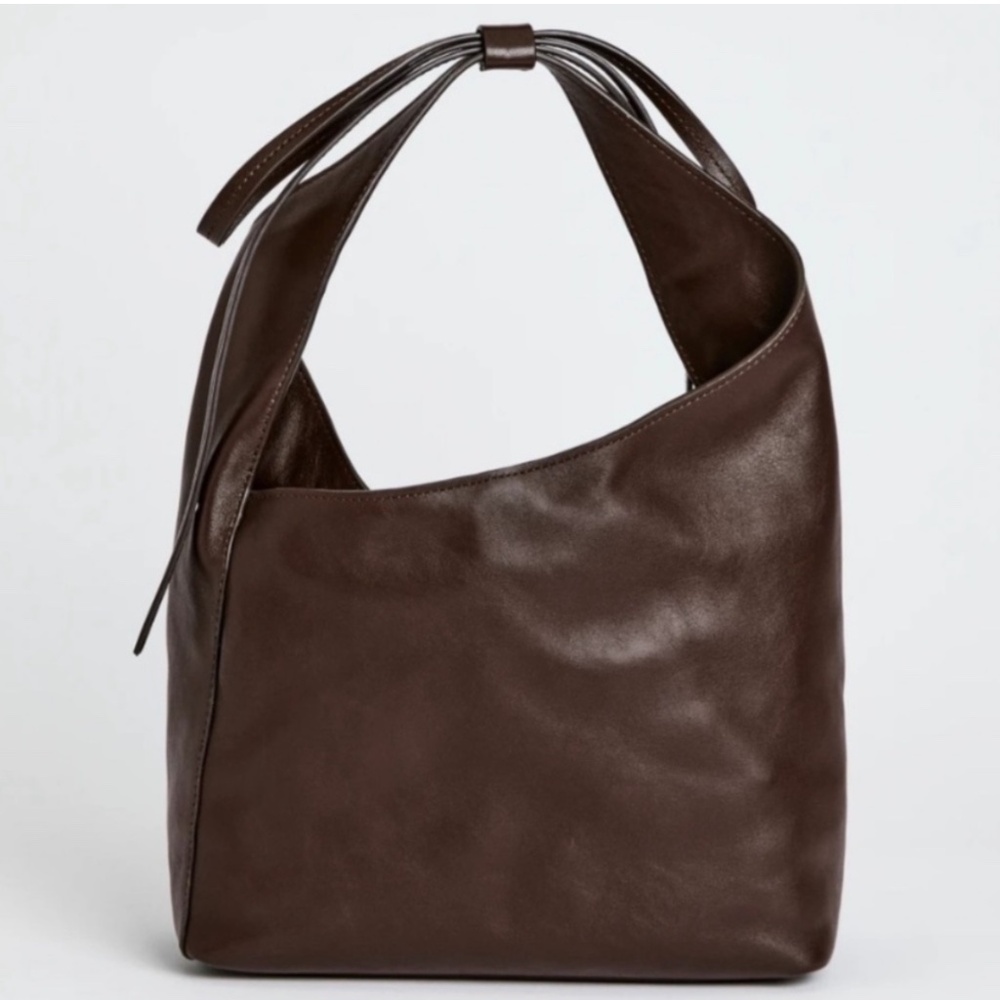 Reformation Dark Brown Leather Shoulder Bag